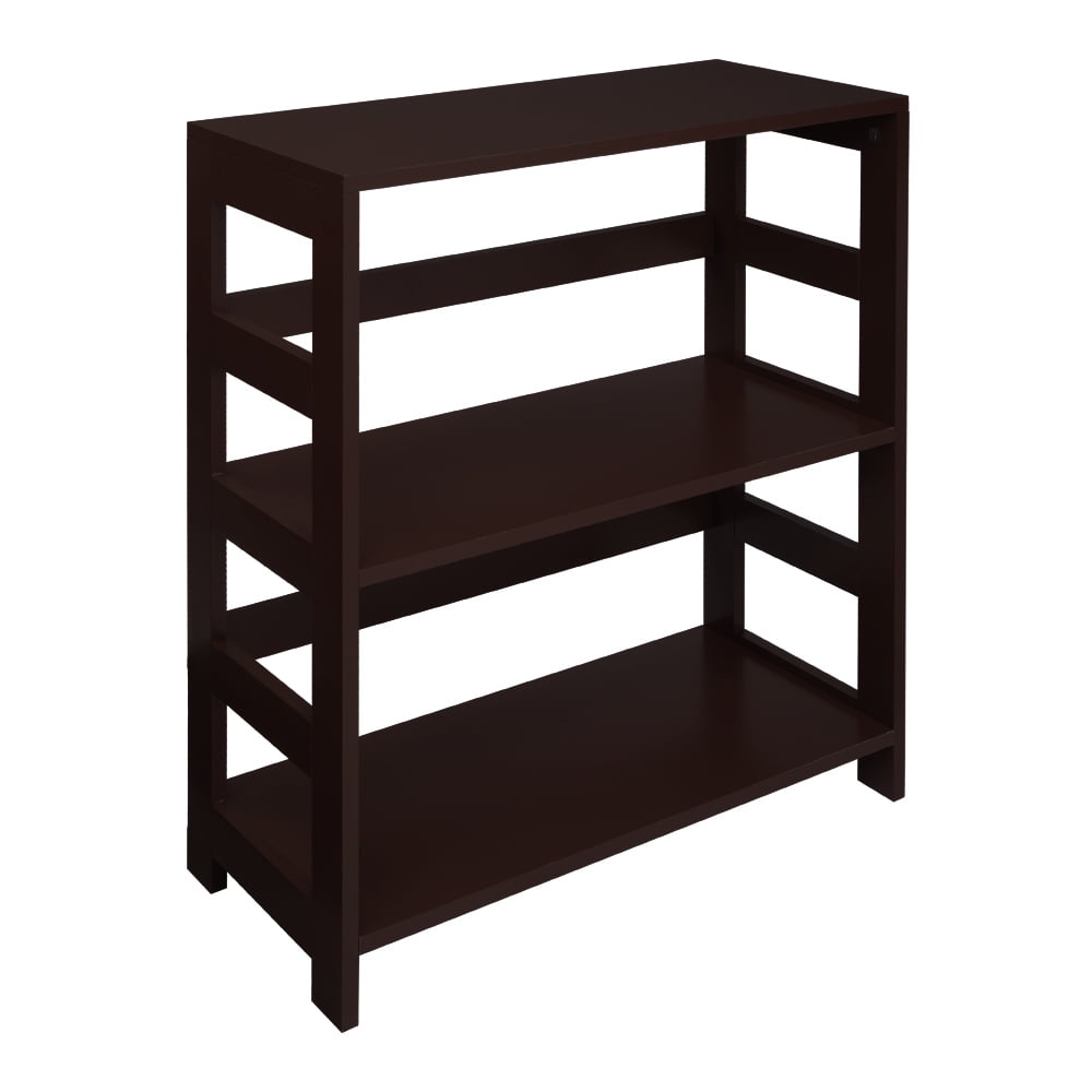 Kepooman 3-Tier Modern MDF Bookcase Shelf Storage Organizer for Home Office, Brown Kepooman 3-Tier Modern MDF Bookcase Shelf Storage Organizer for Home Office, Brown