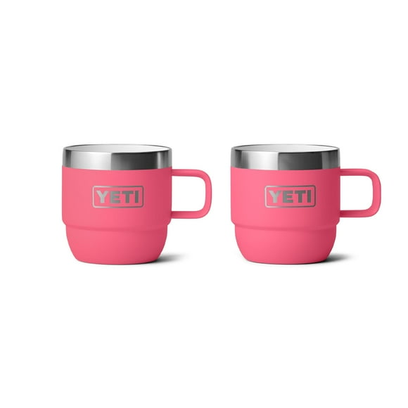 Taza YETI Rambler apilable de acero inoxidable de 180 ml, paquete de 2 unidades, color rosa