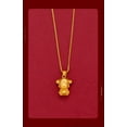 thumbnail image 6 of K-KED 24K Yellow Gold Plated Fashion Delicate Jewelry Little God of Wealth Women Necklace 18in, 6 of 7