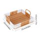 thumbnail image 3 of Woven-Style Storage Tray Imitation Woven Serving Basket Fruit Table Storage Basket Decorative Woven-Look Tray, 3 of 6