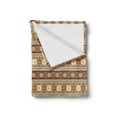 thumbnail image 2 of Nordic Soft Flannel Fleece Throw Blanket, Northern Style Traditional Pattern with Scandinavian Vintage Art, Cozy Plush for Indoor and Outdoor Use, 70" x 90", Pale Caramel Sand Brown, by Ambesonne, 2 of 5