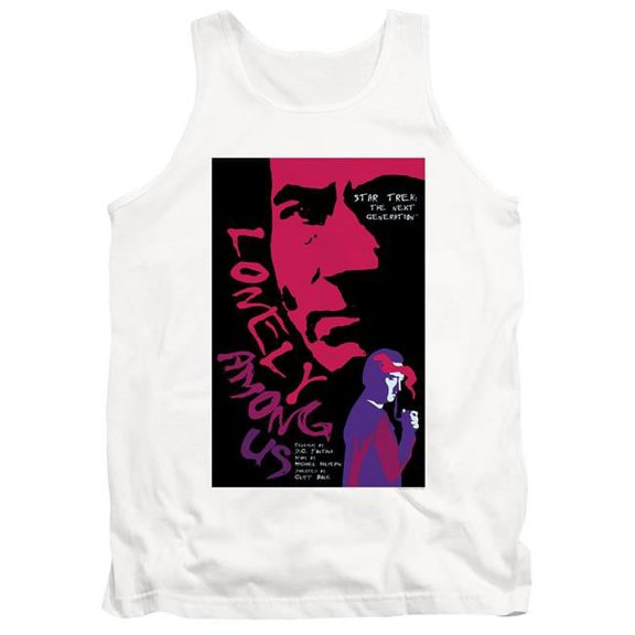 Trevco CBS2023-TK-1 Star Trek & Tng Season 1 Episode 7 Adult Cotton Tank Top, White - Small