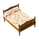 thumbnail image 4 of Cama de casa de muñecas a escala 1/12, modelo de cama de madera, modelo de decoración de muebles en miniatura, mini cama marrón, 4 of 9
