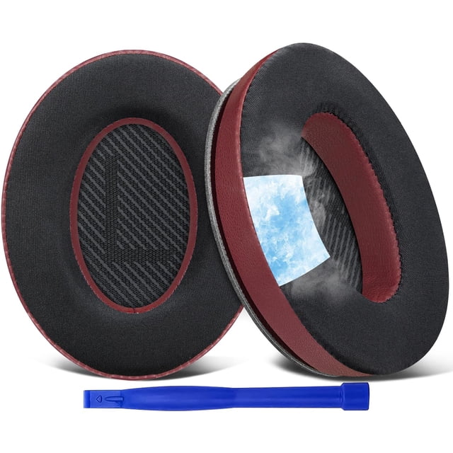 Almohadillas de gel refrigerante SoloWit para Bose QC35 QC35 II, color burdeos