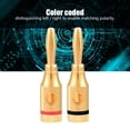 thumbnail image 2 of Adaptador De Conector De Audio, Cable Con Conector Banana, Chapado En Oro, 10 Uds., 2 of 8