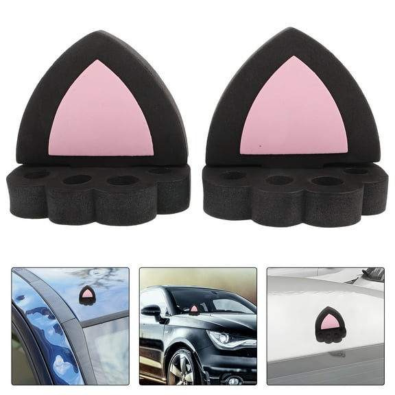 Raindrops 1 Pair 3D Cat Ear Car Roof Stickers Cute Animal Design Car Exterior Styling Decorative Accessories