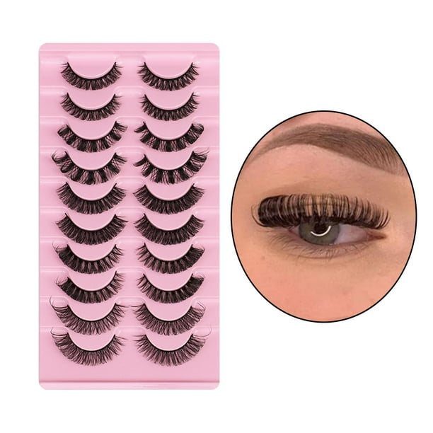 10 pares de pestañas rusas Latigazos Hecho a mano Durable Colcomx Kits de pestañas postizas