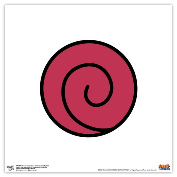Gallery Pops Naruto Shippuden - Clan Uzumaki Symbol Wall Art, Unframed Version, 12" x 12"