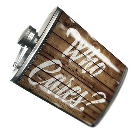 

NEONBLOND Flask Painted Wood Who Cares