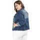 thumbnail image 4 of ChaqueDe MezclilDeshilachaCon Frente Lavado Clásico PaMujer De TalGrande Azul 3X, 4 of 6