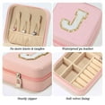 thumbnail image 3 of IEFSHINY Travel Jewelry Case, Travel Jewelry Organizer with Mirror Personalized Gifts Pink Travel Jewelry Box Gifts for Women Teens Girls, 3 of 8