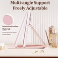 thumbnail image 4 of Wrongduck 72 LED Travel Makeup Mirror Portable Lighted Mirror with 3 Color Dimmable Lighting Touch Screen Rechargeable Adjustable Stand Pink, 4 of 7