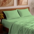 thumbnail image 7 of Mellanni 4-Piece Iconic California King Bedsheet Set - Microfiber, 16" Deep Pocket, Cooling, Wrinkle, Fade, Stain Resistant, Pistachio, 7 of 7