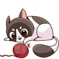 thumbnail image 2 of CafePress - Cute Kawaii Cat - 12"x 13", 100% Recycled, Reusable Grocery Bag, 2 of 3