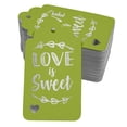 thumbnail image 1 of Inkdotpot Silver Foil Paper Hang Tags Love Is Sweet Wedding Favor Tags 100 Pack, 1 of 6