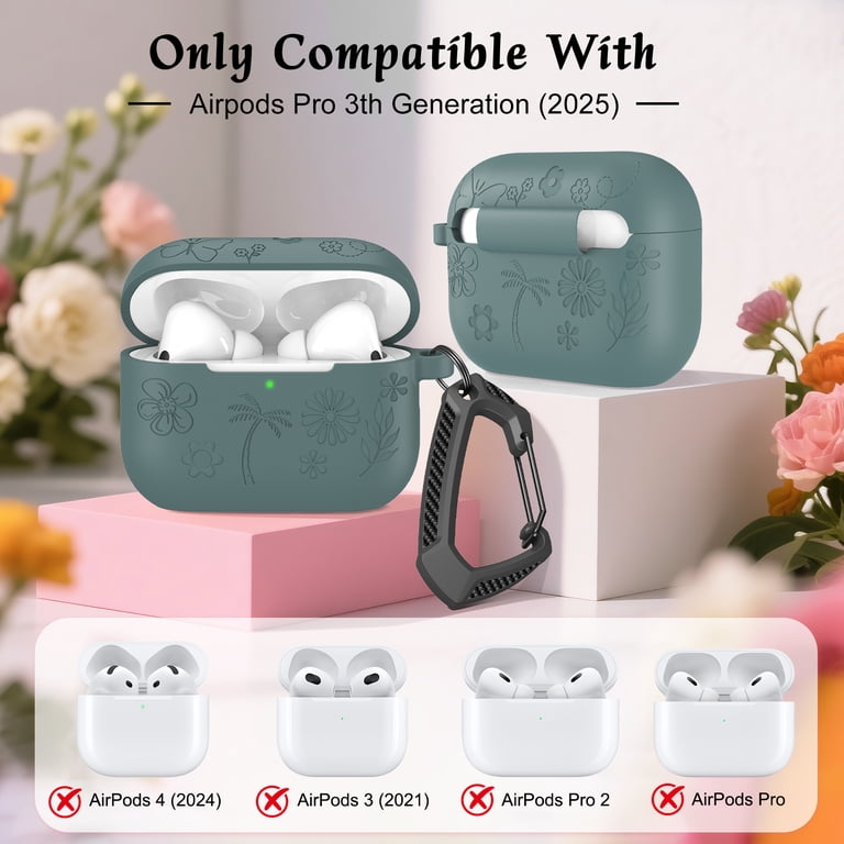 Mateprox, AirPods Pro 3 Case, Model 2025, Floral Design with