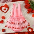 thumbnail image 5 of Fozruso Girls Sleeveless Heart Embroider Romper Bodysuits Dress Cute Girls Rompers Sizes 6-12 Months, 5 of 7