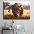 thumbnail image 5 of Mudket Framed Leopard Canvas Wall Art, Blue Eyed Cheetah Wall Decor for Living Room Bedroom, Trendy Jungle Animal Print Wall Art, Ready to Hang - 12"L x 8"W, 5 of 10