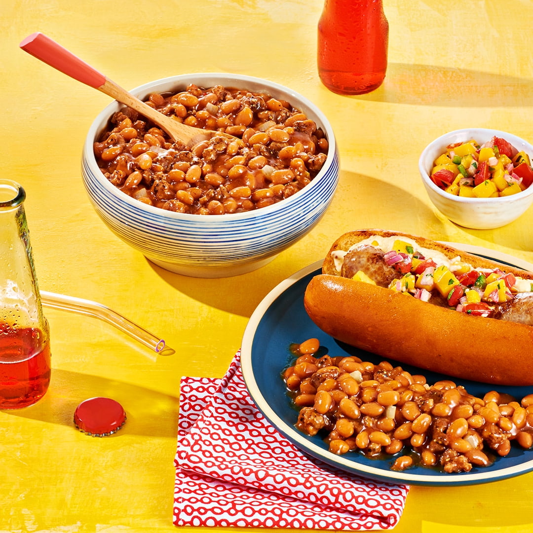 (6 pack) Bush's Country Style Baked Beans, Canned Beans, 8.3 oz