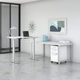 thumbnail image 2 of Bush Business Furniture 400S219WH 72 in. 400 Series Collection L Shaped Adjustable Desk with Storage, White, 2 of 7