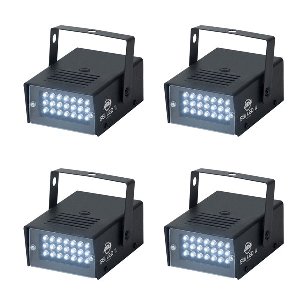 ADJ LED II DJ Party Stage Lighting Variable Speed Mini Strobe Light (4