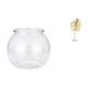 thumbnail image 1 of Adorno De Pecera De Hoja De Metal Transparente, Pequeño Jarrón Redondo Para Acuario, Escultura De Mesa Para Oficina, Hogar, Estantería, Bar, Decoración De Plantas, Figurita, 1 of 8