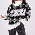 thumbnail image 1 of Parte Superior De La Camisa Jerséis de ganchillo para mujer, jerséis cálidos de estilo informal superior, traje de vacaciones de ajuste holgado Ygjytge Negro S para Mujer, 1 of 6