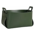 thumbnail image 2 of Cesta de almacenamiento Cateissary organizador plegable de cuero Verde L, 2 of 6