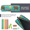 thumbnail image 5 of Rateoe Cute Animals Print Leather Pencil Case with Smooth Zipper, Compact Storage for Writing Tools & Art Supplies, 8.26" x 1.96" x 2.16", 5 of 7