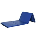 thumbnail image 1 of Soozier 4'x10'x2'' Folding Gymnastics Tumbling Mat, Exercise Mat with Carrying Handles for Yoga, MMA, Martial Arts, Stretching, Core Workouts, Dark Blue, 1 of 9