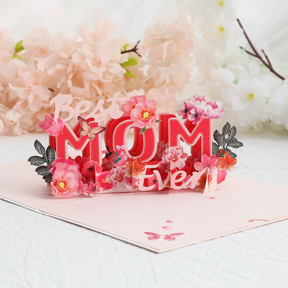 unbranded 5pcs Mother's Day 3D Greeting Card Wish Card Hollow Papercraft Greeting Card Gift