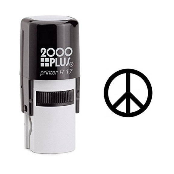 StampExpression - Peace Symbol Self Inking Rubber Stamp - Black Ink (W-6057)