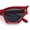Red Frame - Black Lens, variant on SA106 Womens Rich Gilded Age Opulent Gothic Cat Eye Plastic Fashion Sunglasses Black Frame - Black Lens
