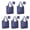 Robot and Bolts Blue Pattern, variant on 5 Pack Foldable Shopping Bags, Robot and Robots Blue Pattern Reusable Grocery Bags with Pockets, Large Waterproof Lightweight Tote Bags with Handles