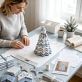 thumbnail image 5 of DIY Quilted Christmas Tree Kit, Fabric Quilting Patchwork Handmade, 3D Layered Ornament Sewing Set Gift for Adults, B, 5 of 5
