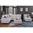 thumbnail image 3 of Pemberly Row 9-Piece Fabric Upholstered Sectional w/ Chaise & Console-Light Gray, 3 of 10