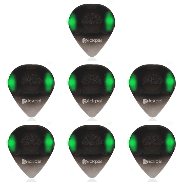 Guitarra Portátil Instrumento Musical Púa Luminosa para Acústica () Verde
