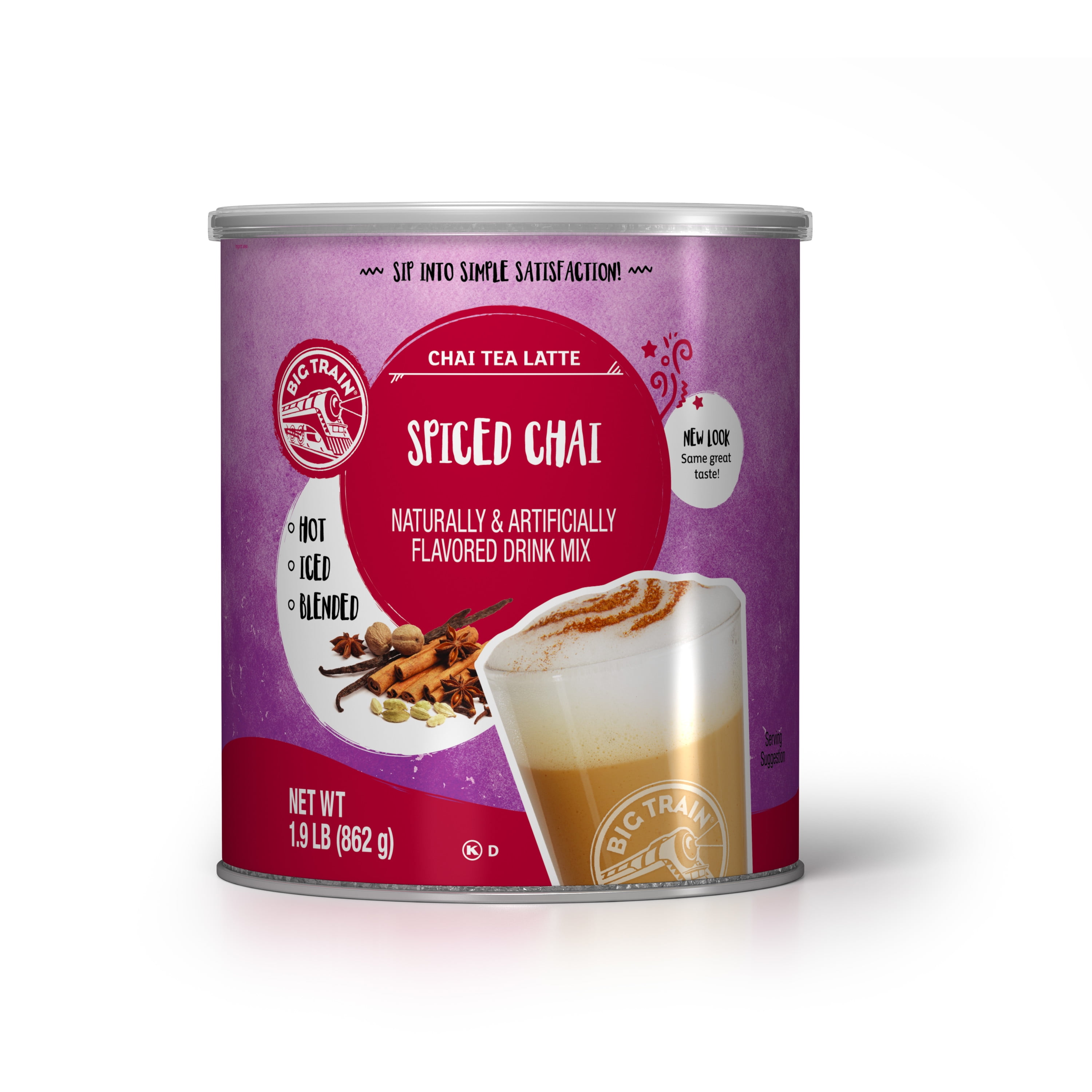 Big Train Spiced Chai Tea Latte Beverage Mix, 1.9 lb - Walmart.com