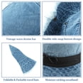 thumbnail image 7 of Wowstyle Frayed Denim Bucket Hats for Women Men Washed 100% Cotton Floppy Wide Brim Beach Outdoor Sun Hats with UV Protection, Blue, 7 of 7