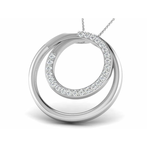 Circle Pendant Necklace Sterling Silver Moissanite, Anniversary Gift, Wedding Gift, Birthday Gift, Silver pendant necklace, Valentine Day