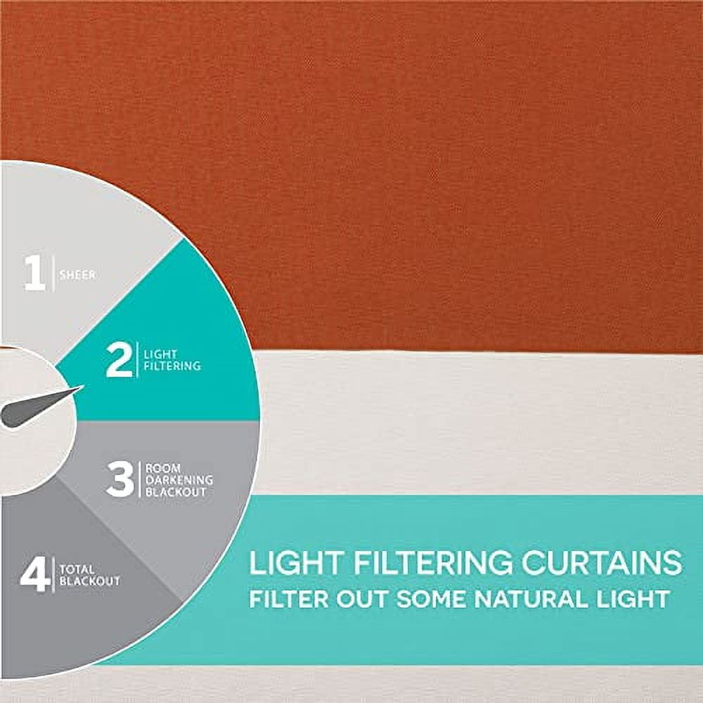 Exclusive Home Cabana Stripe Indoor/Outdoor Light Filtering Grommet Top Curtain Panel Pair, 54"x120", Mecca Orange