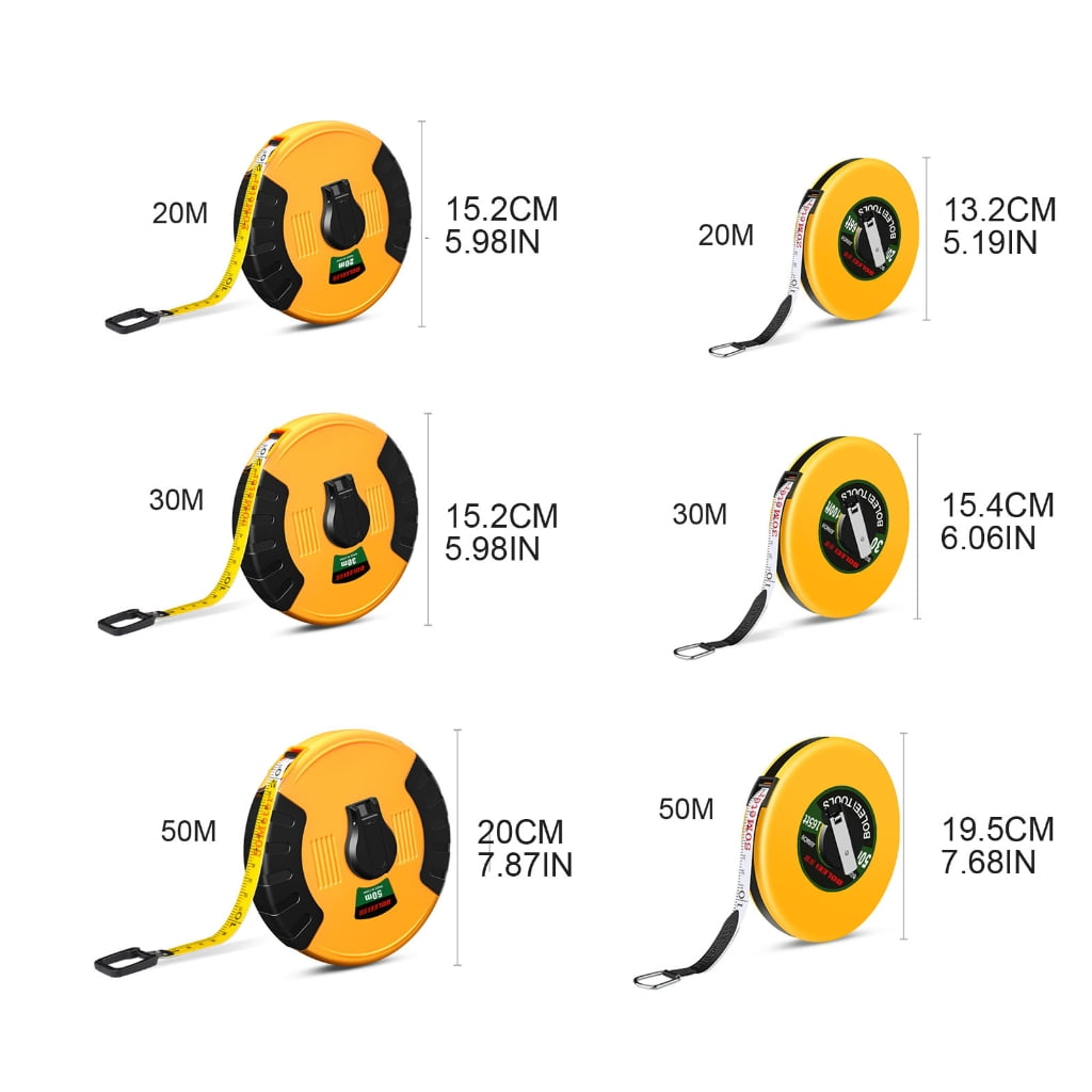 lanema Upgraded Tape Measure Plastic Measuring Tape High Accuracy Tape Measure with Double Scale 20/30/50m Length Durable
