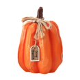 thumbnail image 1 of SUNSIOM Halloween Pumpkin Figurine Classic Pumpkin Statue with Note/Leaf Home Decorations Fall Party Favors, 1 of 10