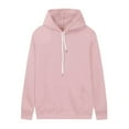 thumbnail image 3 of Dowegor Women's Casual Pocket Hoodie Long Sleeve Fashion Rope Pullover Hoodie Top Women's Fashion Hoodies & Sweatshirts Hooded Sweatshirt Women Womens Fall Sweatshirts Pink Xl, 3 of 5