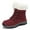 Red, variant on CAICJ98 Womens Winter Boots Mid-Calf Boots 2025 New Cotton Walking Shoes Waterproof High-top Non-slip Womens Snow Boots (Black,Size 9)