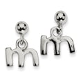 thumbnail image 1 of Sterling Silver Polished M Dangle Post Earrings QE6885M, 1 of 2