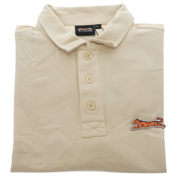 Classic Cotton Polo Shirt for Men by Le Tigre - Beige - Size X-Large (XL)