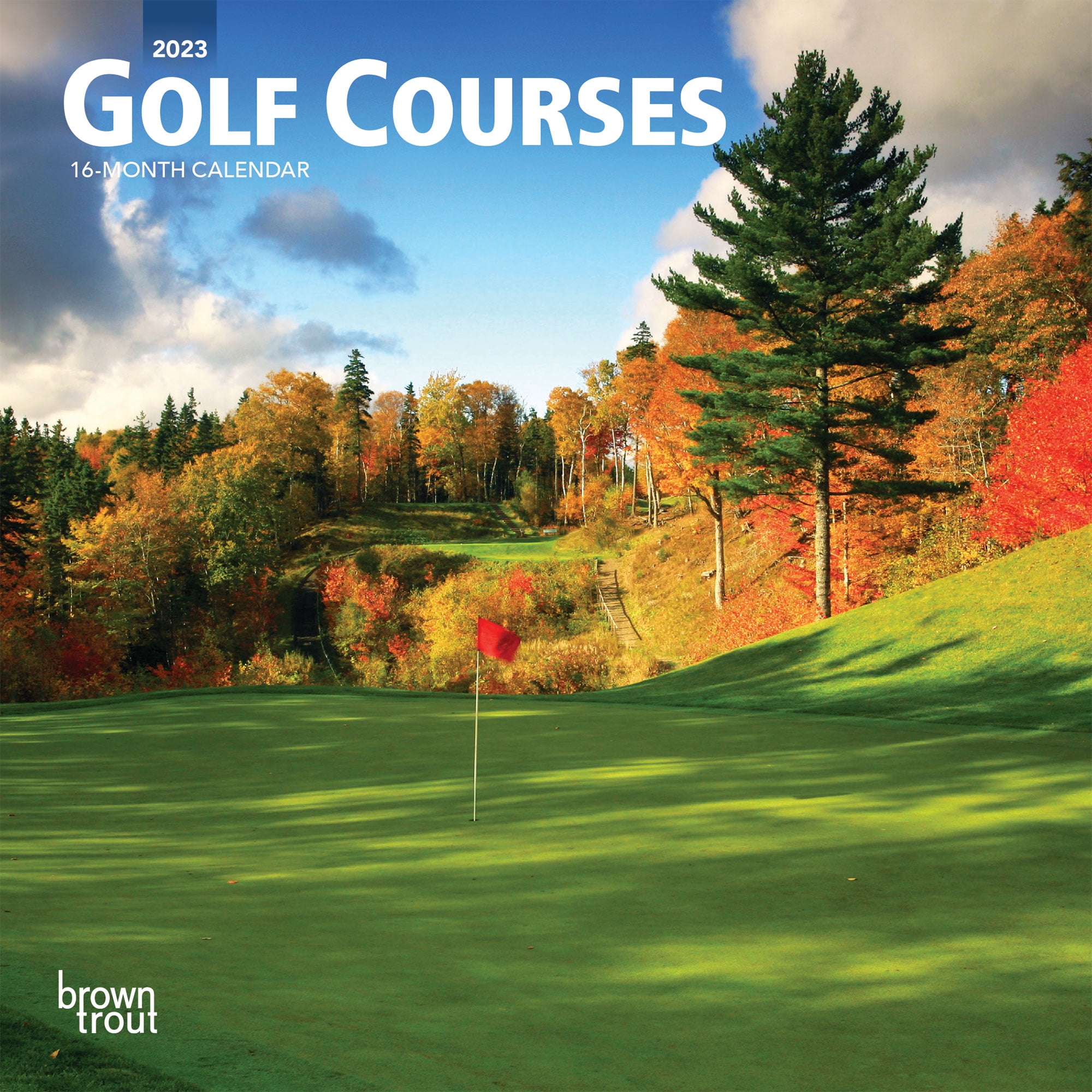 Golf Courses | 2023 7x14' (Hanging) Mini Wall Calendar | BrownTrout