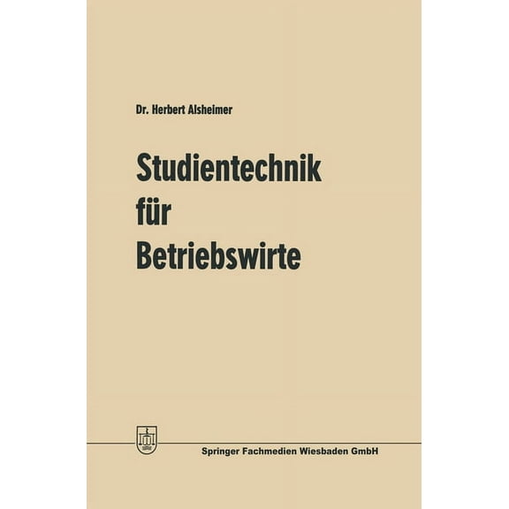 Studientechnik fÃ¼r Betriebswirte, (Paperback)