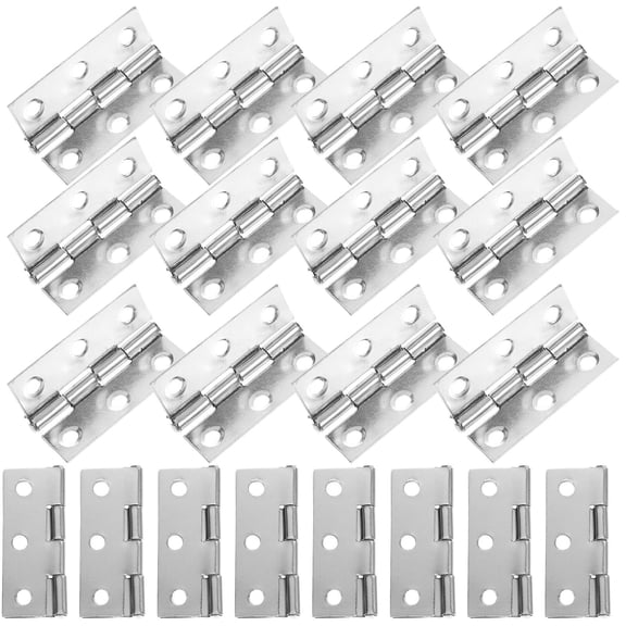 Hemobllo Stainless Steel Cabinet Hinges Set with Screws, Hardware for Home Furniture, Door and Cabinet Installation